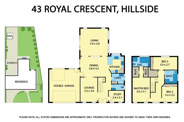 Floorplan of Homely house listing, 43 Royal Crescent, Hillside VIC 3037