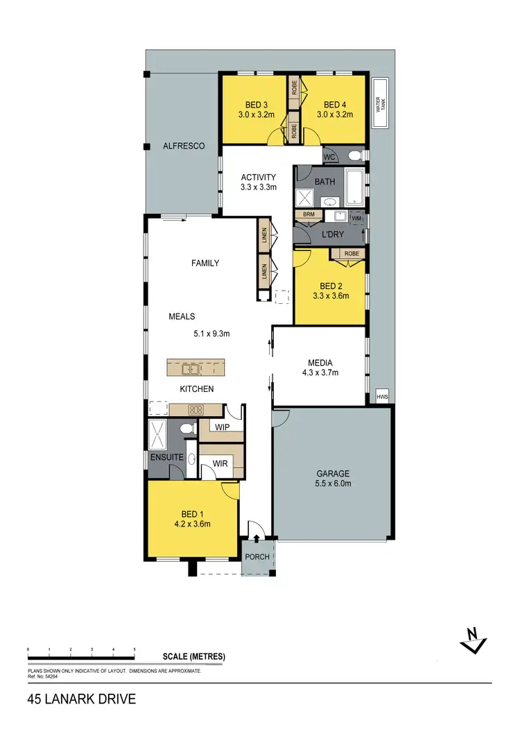 Floorplan of Homely house listing, 45 Lanark Drive, Junortoun VIC 3551