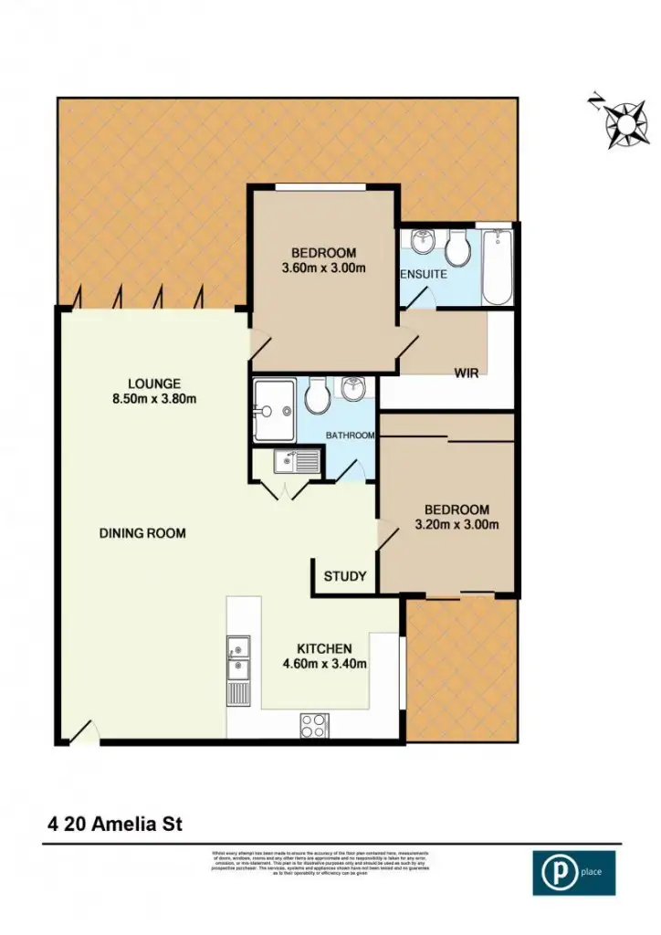Floorplan of Homely apartment listing, 4/20 Amelia Street, Coorparoo QLD 4151