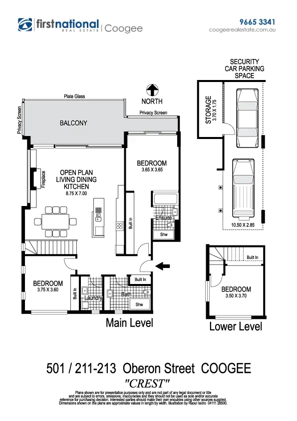 Floorplan of Homely unit listing, 501/211-213 Oberon Street, Coogee NSW 2034