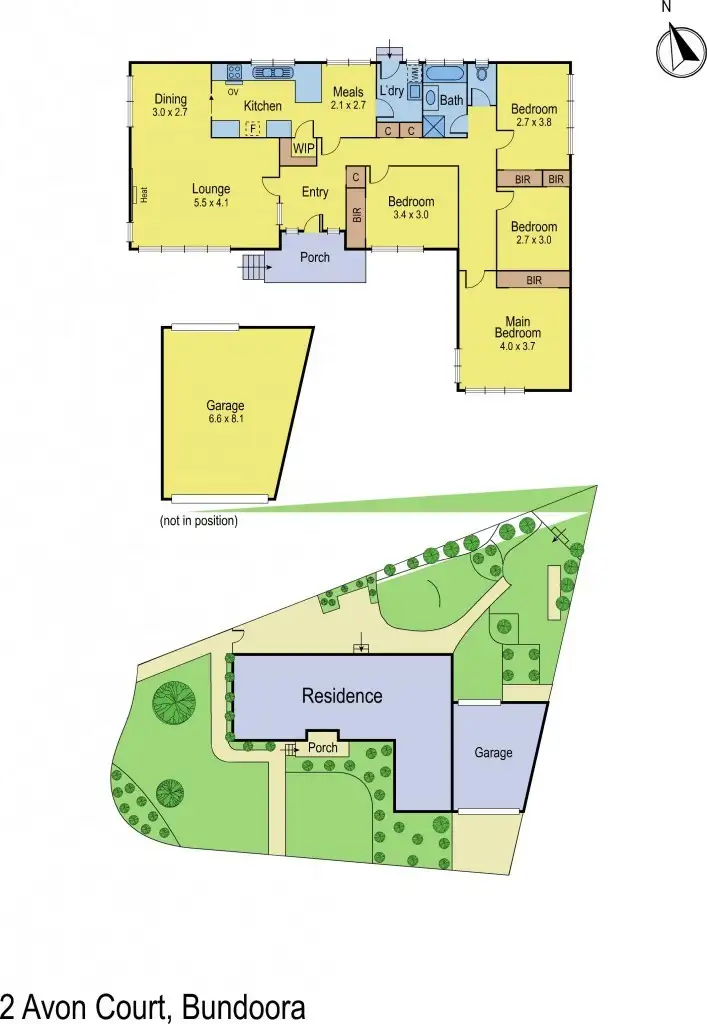 Floorplan of Homely house listing, 2 Avon Court, Bundoora VIC 3083