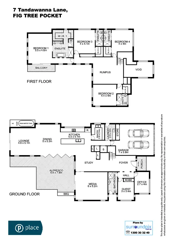 Floorplan of Homely house listing, 7 Tandawanna Lane, Fig Tree Pocket QLD 4069