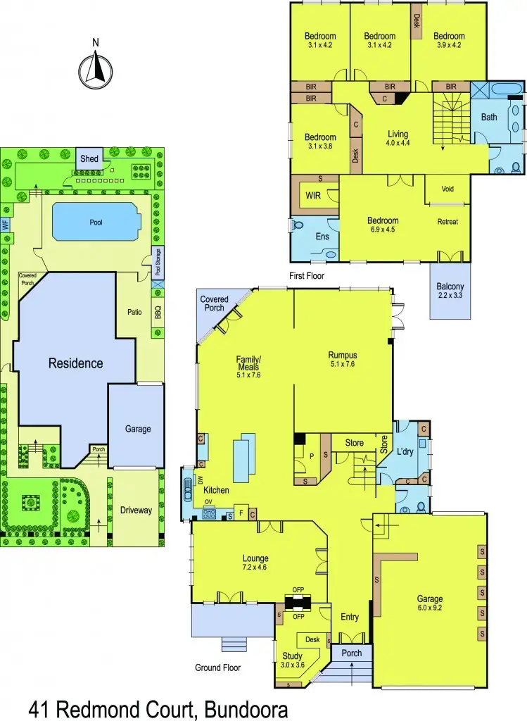 Floorplan of Homely house listing, 41 Redmond Court, Bundoora VIC 3083
