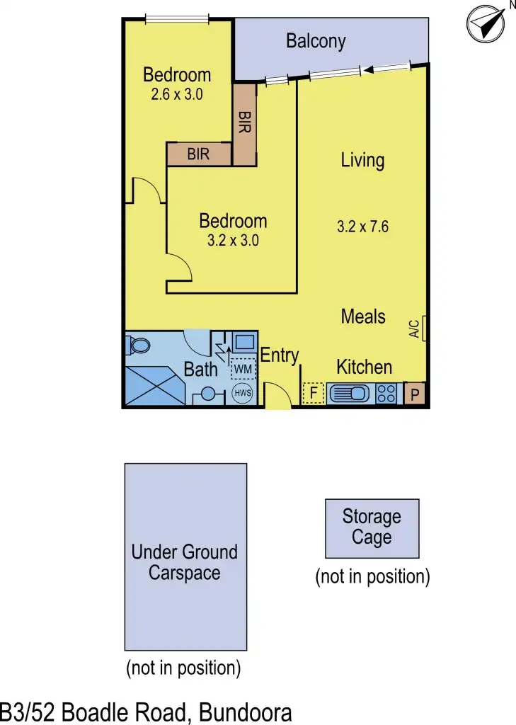 Floorplan of Homely apartment listing, B3/52 Boadle Road, Bundoora VIC 3083