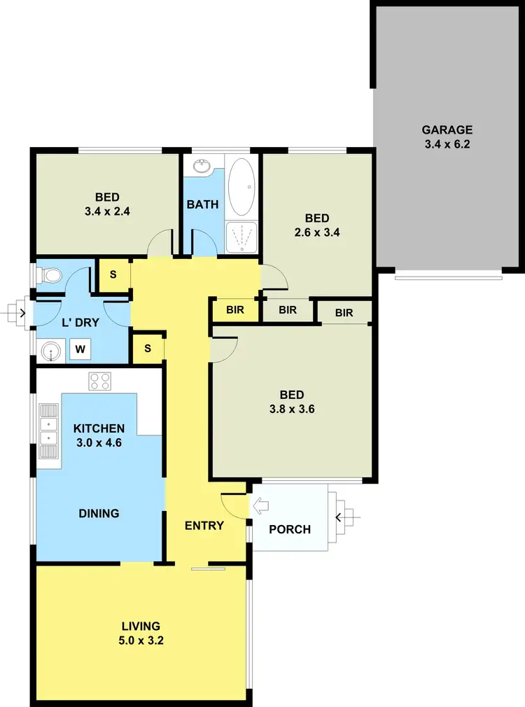 Floorplan of Homely unit listing, 3/35 Finchley Avenue, Glenroy VIC 3046