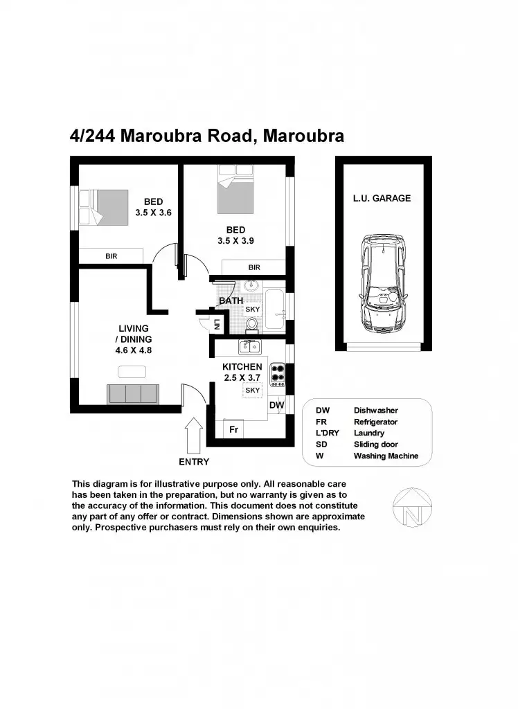 Floorplan of Homely apartment listing, 4/244 Maroubra Road, Maroubra NSW 2035