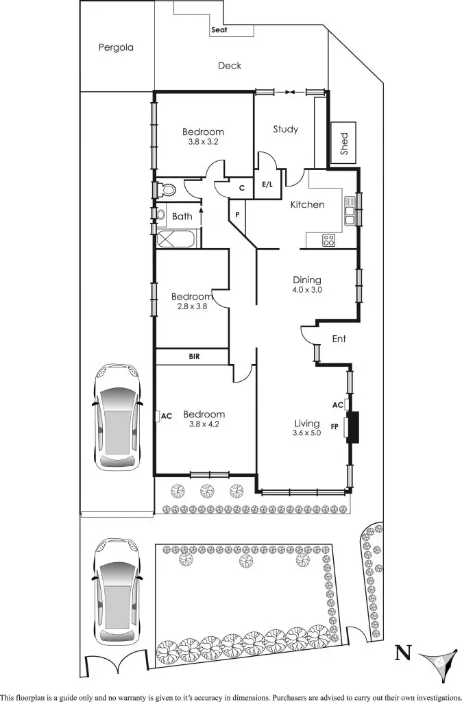 Floorplan of Homely townhouse listing, 28 Melrose Street, Parkdale VIC 3195