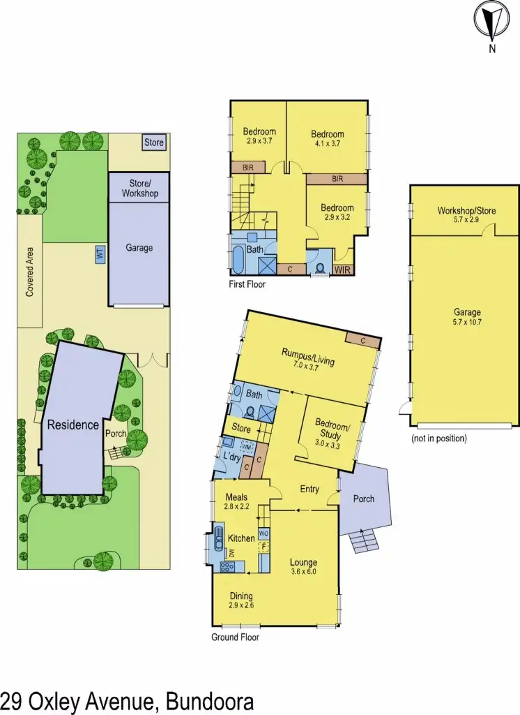 Floorplan of Homely house listing, 29 Oxley Avenue, Bundoora VIC 3083
