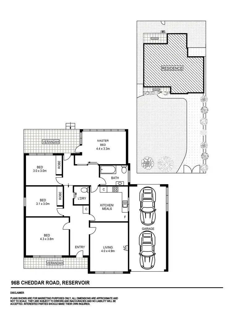 Floorplan of Homely house listing, 96b Cheddar Road, Reservoir VIC 3073