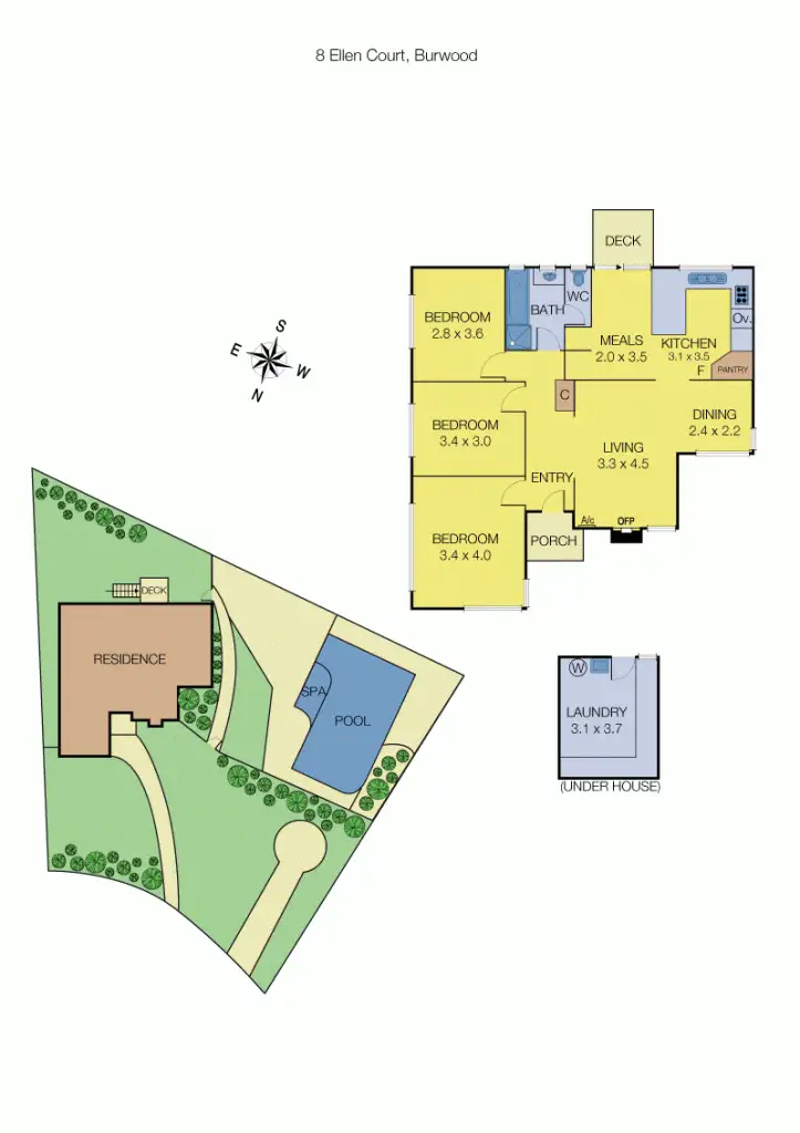 Floorplan of Homely house listing, 8 Ellen Court, Burwood VIC 3125