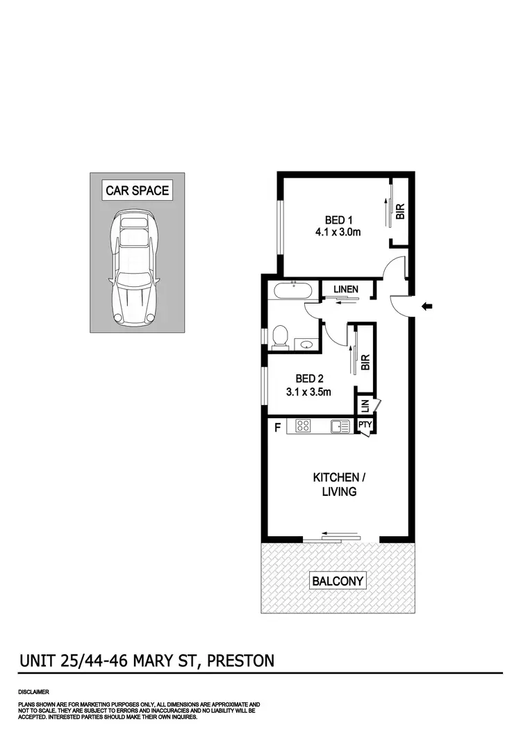 Floorplan of Homely apartment listing, 25/44-46 Mary Street, Preston VIC 3072