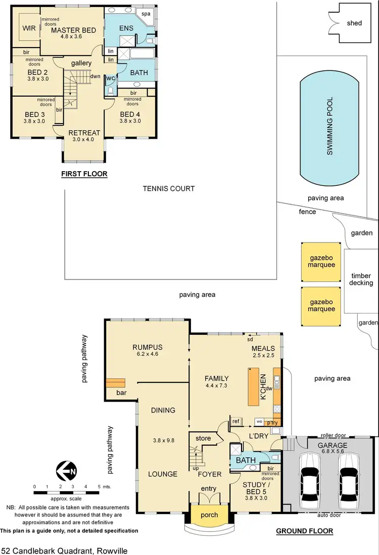 Floorplan of Homely house listing, 52 Candlebark Quadrant, Rowville VIC 3178
