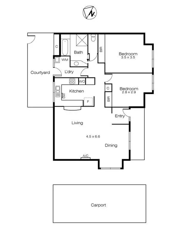 Floorplan of Homely townhouse listing, 1/4 Castle Court, Ballarat East VIC 3350