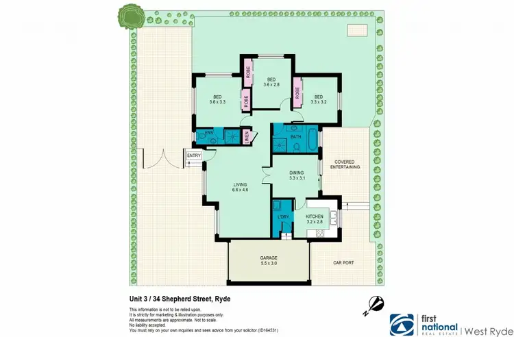 Floorplan of Homely villa listing, 3/34 Shepherd Street, Ryde NSW 2112