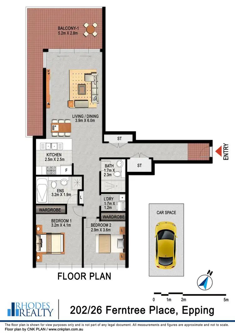 Floorplan of Homely apartment listing, 202/26 Ferntree Place, Epping NSW 2121