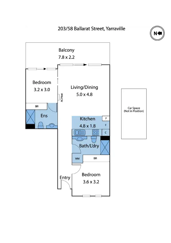 Floorplan of Homely house listing, 203/58 Ballarat Street, Yarraville VIC 3013