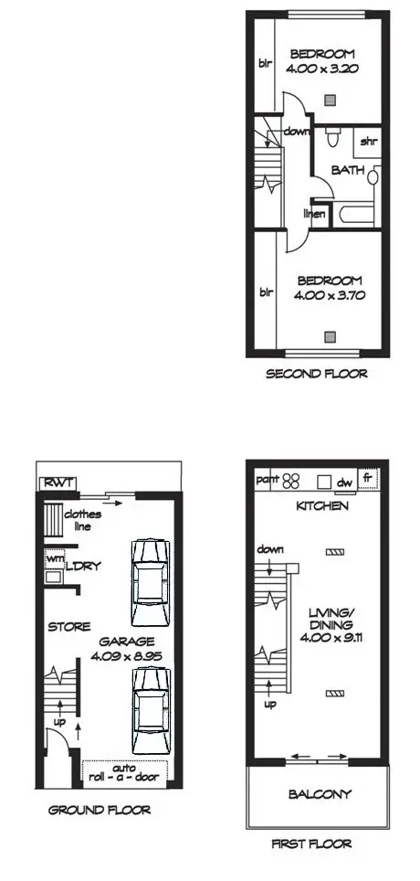 Floorplan of Homely house listing, 3/14 Myers Lane, Adelaide SA 5000
