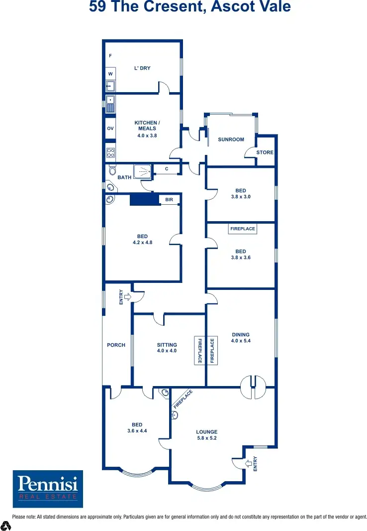 Floorplan of Homely house listing, 59 The Crescent, Ascot Vale VIC 3032