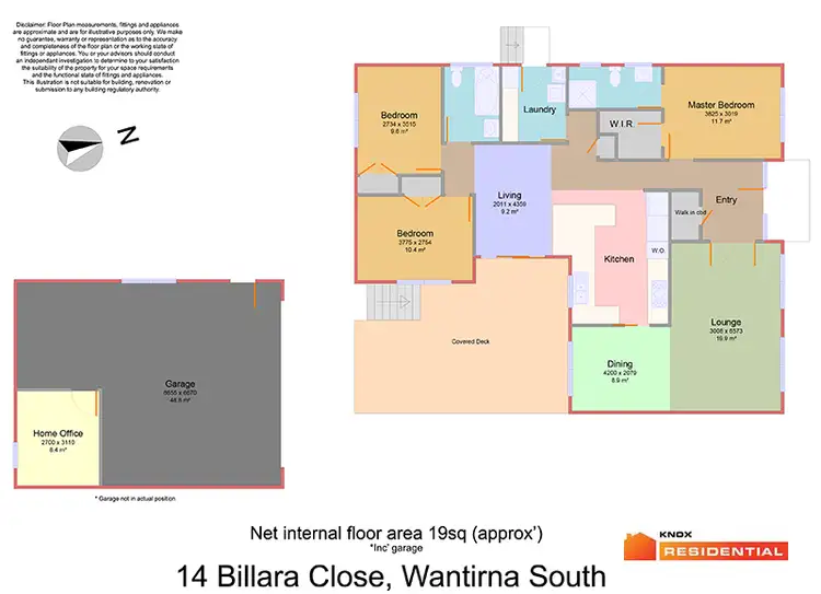 Floorplan of Homely house listing, 14 Billara Close, Wantirna South VIC 3152