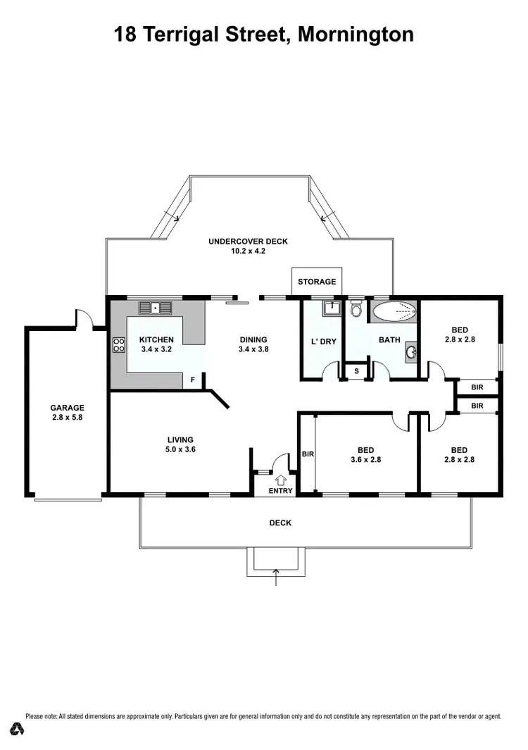 Floorplan of Homely house listing, 18 Terrigal Street, Mornington VIC 3931