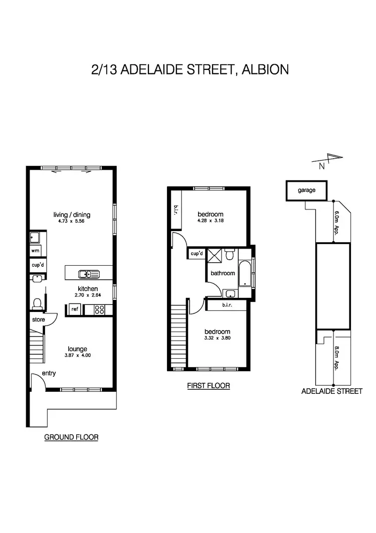 Floorplan of Homely house listing, 2/13 Adelaide Street, Albion VIC 3020