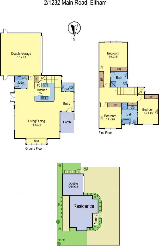Floorplan of Homely unit listing, 2/1232 Main Road, Eltham VIC 3095