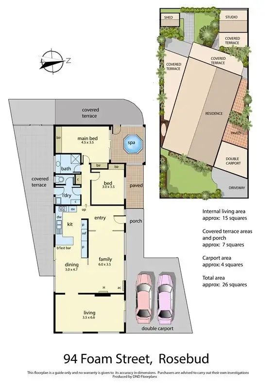 Floorplan of Homely house listing, 94 Foam Street, Rosebud VIC 3939