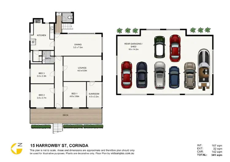 Floorplan of Homely house listing, 15 Harrowby Street, Corinda QLD 4075