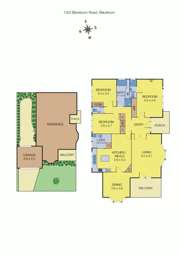 Floorplan of Homely unit listing, 1/63 Blackburn Road, Blackburn VIC 3130