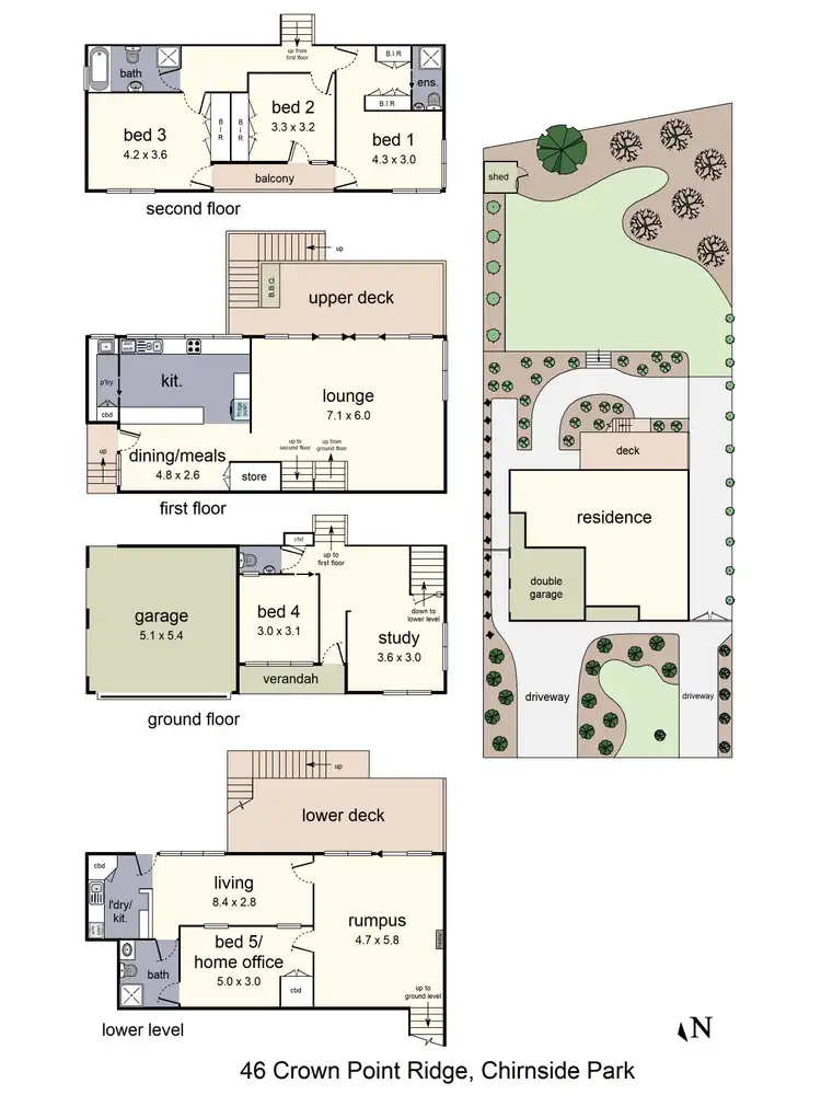 Floorplan of Homely house listing, 46 Crown Point Ridge, Chirnside Park VIC 3116