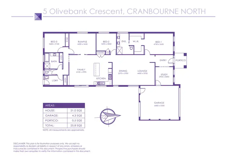 Floorplan of Homely house listing, 5 Olive Bank Crescent, Cranbourne North VIC 3977