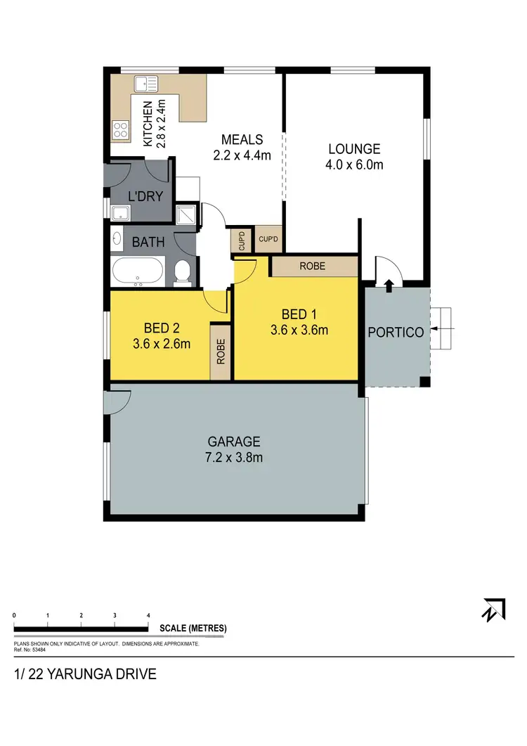 Floorplan of Homely house listing, 1/22 Yarunga Drive, Kangaroo Flat VIC 3555