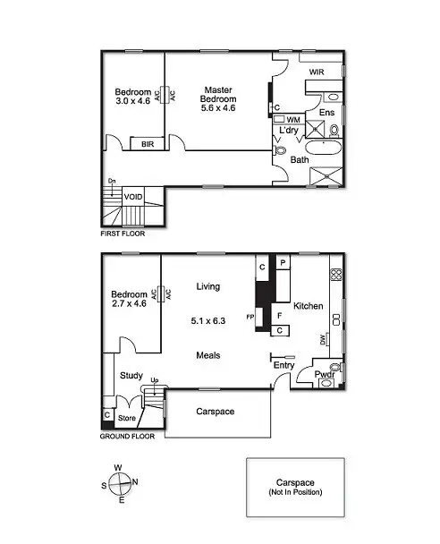 Floorplan of Homely townhouse listing, 1/2 Drummond Street, Carlton VIC 3053