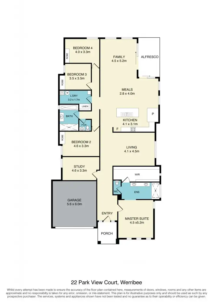 Floorplan of Homely house listing, 22 Park View Court, Werribee VIC 3030