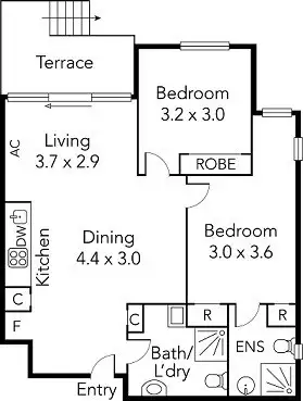 Floorplan of Homely apartment listing, G05/86 Canning Street, Carlton VIC 3053