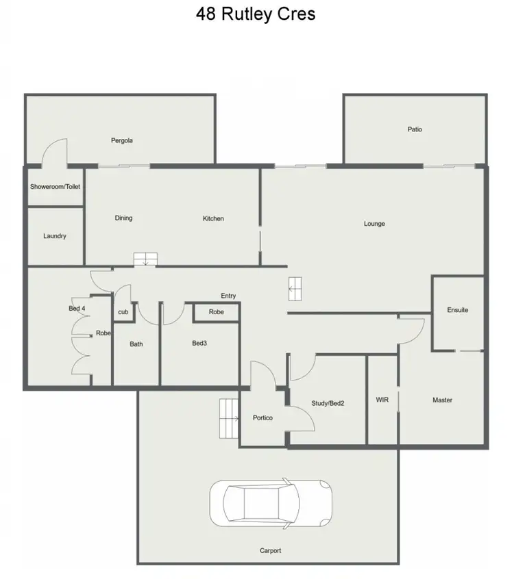 Floorplan of Homely house listing, 48 Rutley Crescent, Echuca VIC 3564