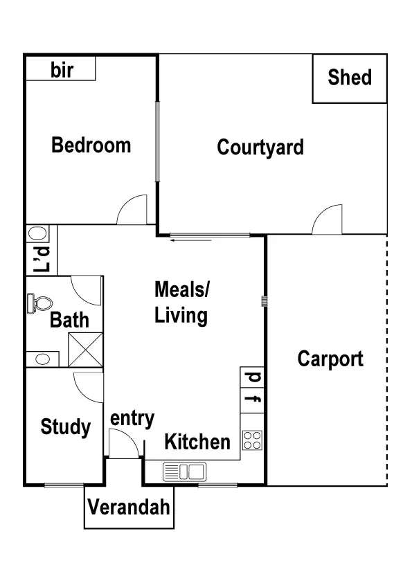 Floorplan of Homely unit listing, 2/13 Shand Road, Reservoir VIC 3073