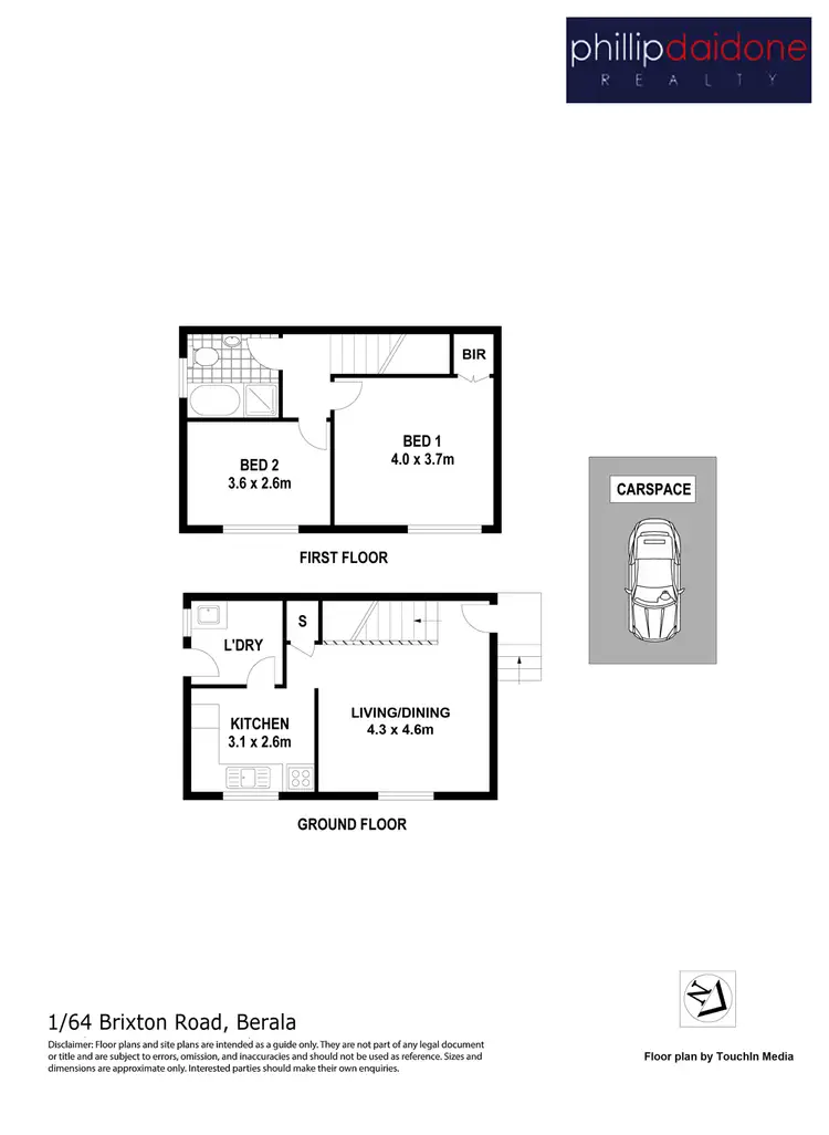 Floorplan of Homely unit listing, 1/64 Brixton Road, Berala NSW 2141