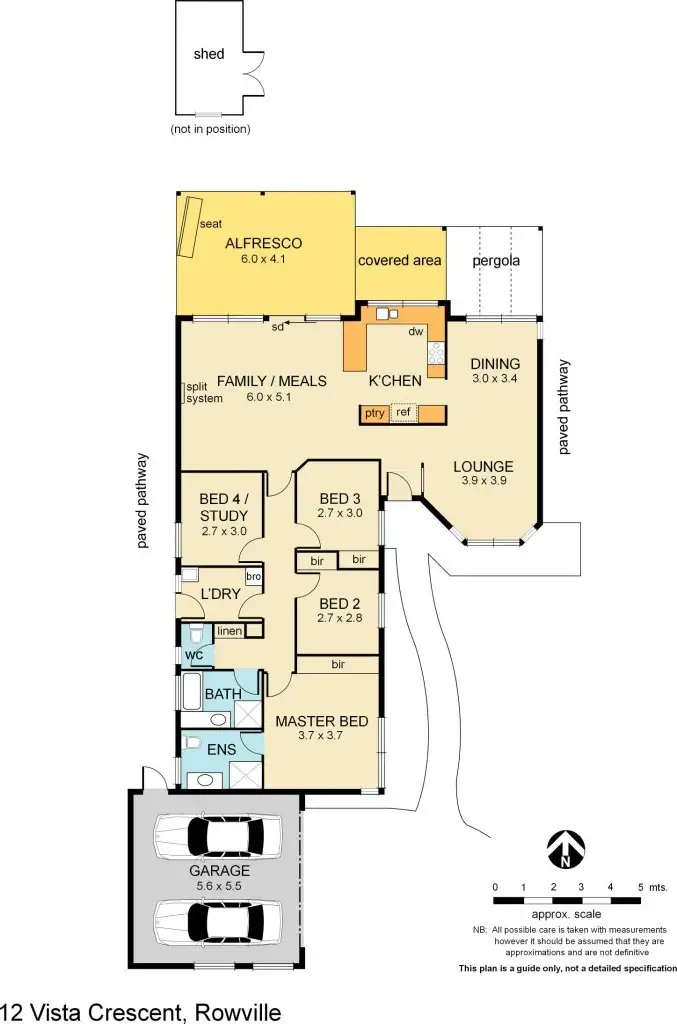 Floorplan of Homely house listing, 12 Vista Crescent, Rowville VIC 3178