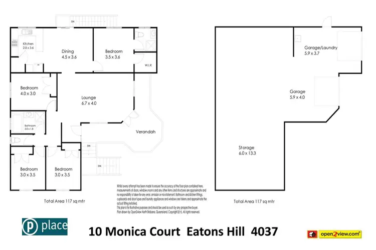 Floorplan of Homely house listing, 10 Monica Court, Eatons Hill QLD 4037