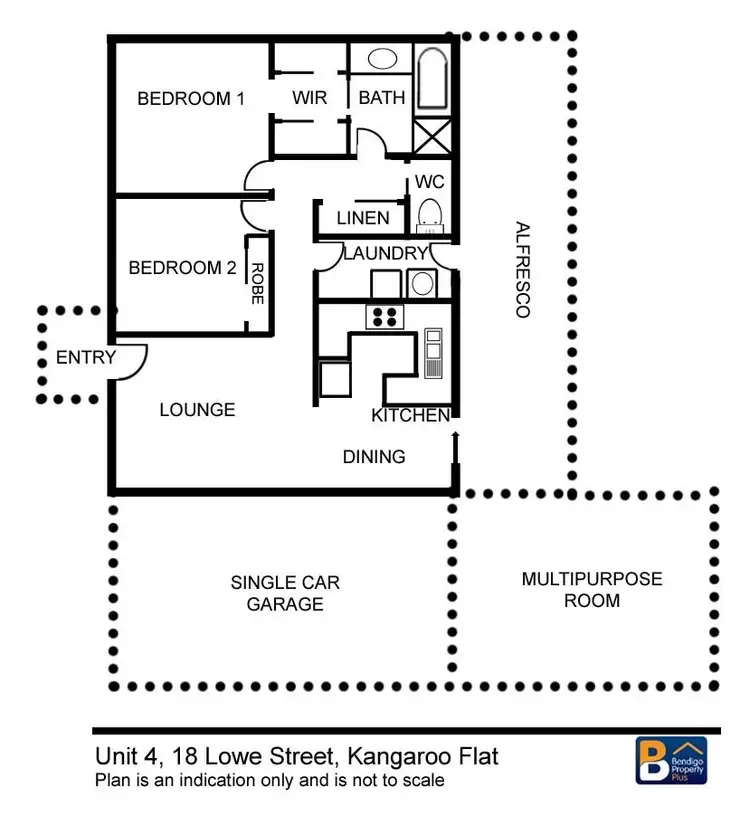 Floorplan of Homely house listing, 4/18 Lowe Street, Kangaroo Flat VIC 3555