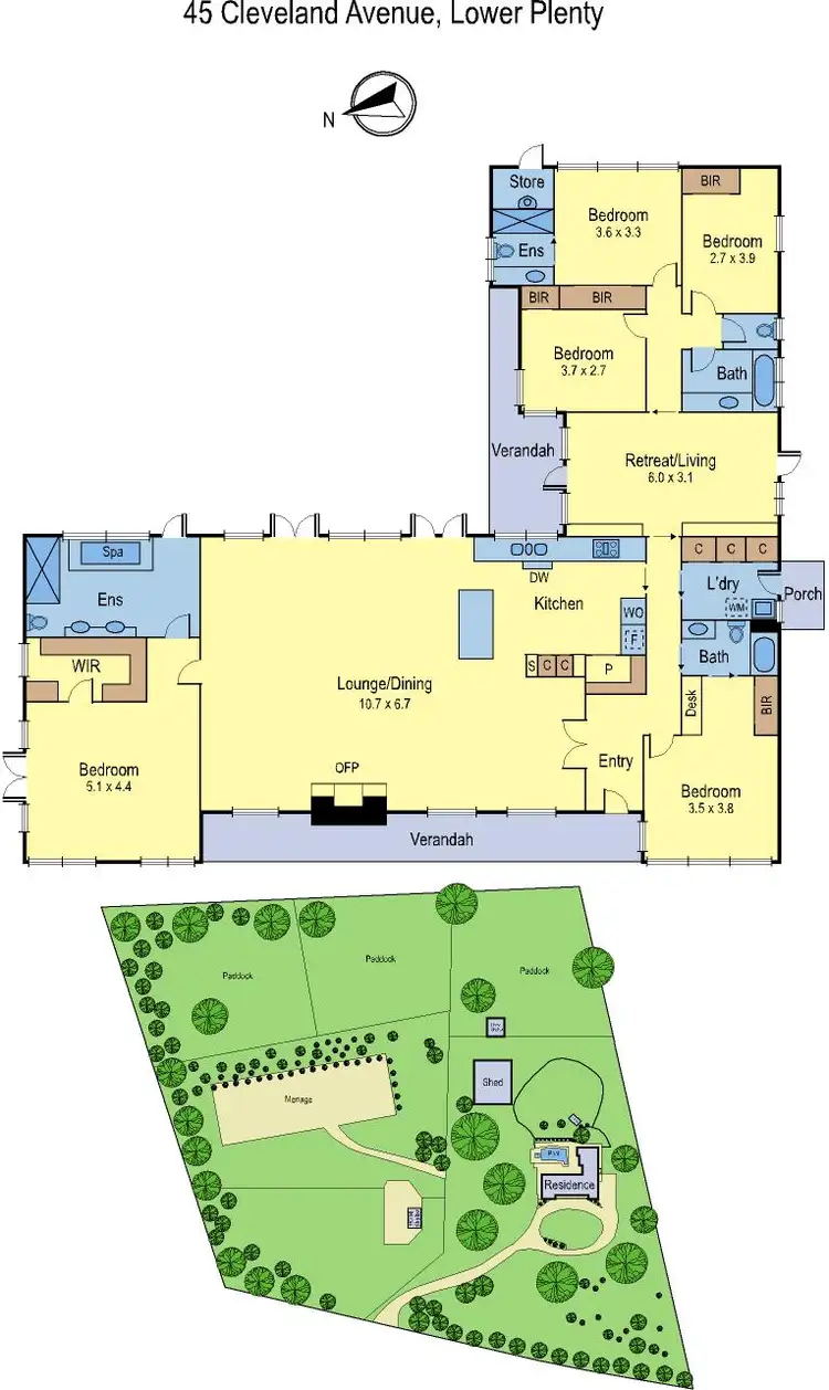 Floorplan of Homely house listing, 45 Cleveland Avenue, Lower Plenty VIC 3093