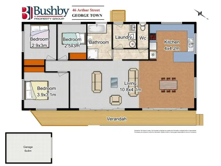 Floorplan of Homely house listing, 46 Arthur Street, George Town TAS 7253