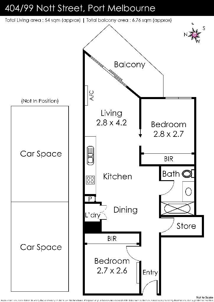 Floorplan of Homely apartment listing, 404/99 Nott Street, Port Melbourne VIC 3207