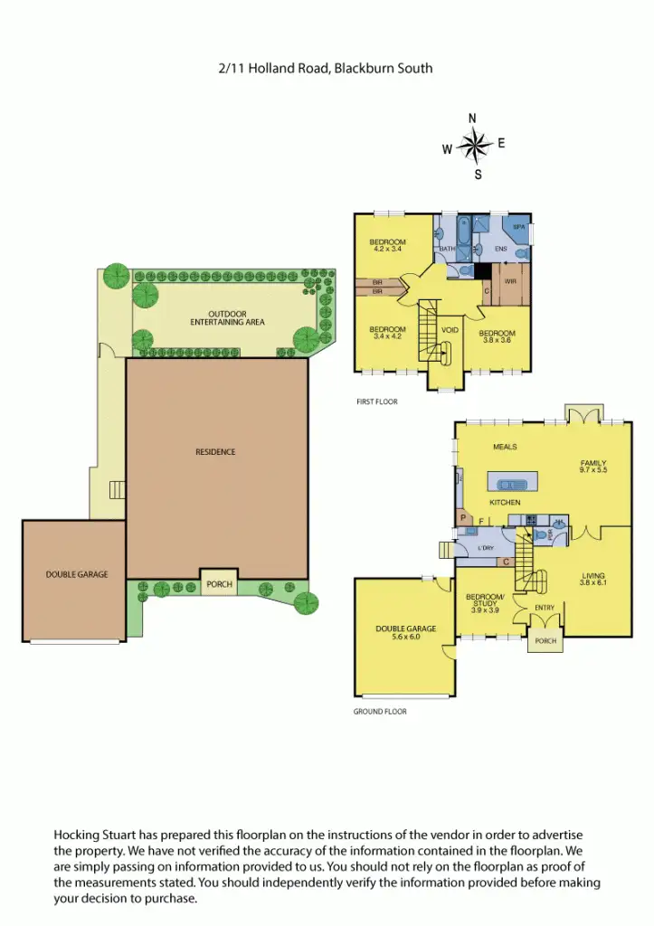 Floorplan of Homely townhouse listing, 2/11 Holland Road, Blackburn South VIC 3130