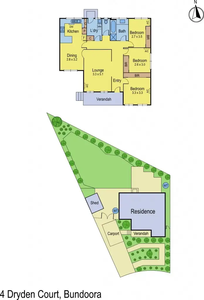 Floorplan of Homely house listing, 4 Dryden Court, Bundoora VIC 3083