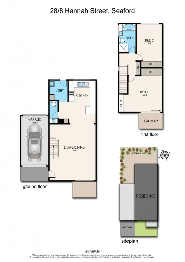 Floorplan of Homely unit listing, 28/8 Hannah Street, Seaford VIC 3198