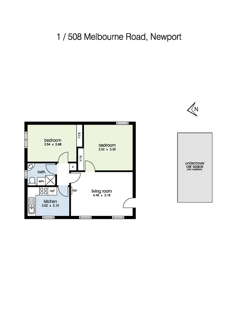 Floorplan of Homely apartment listing, 1/508 Melbourne Road, Newport VIC 3015