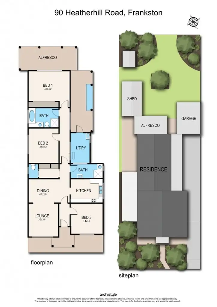 Floorplan of Homely house listing, 90 Heatherhill Road, Frankston VIC 3199