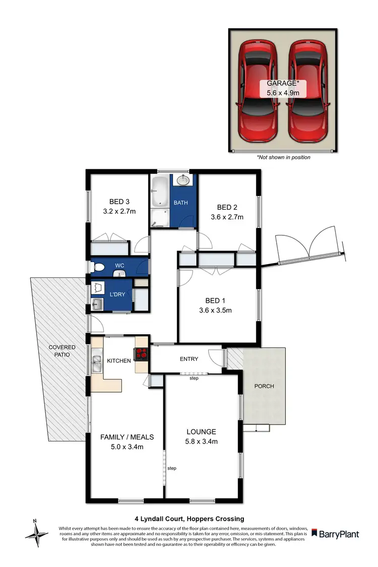 Floorplan of Homely house listing, 4 Lyndall Court, Hoppers Crossing VIC 3029